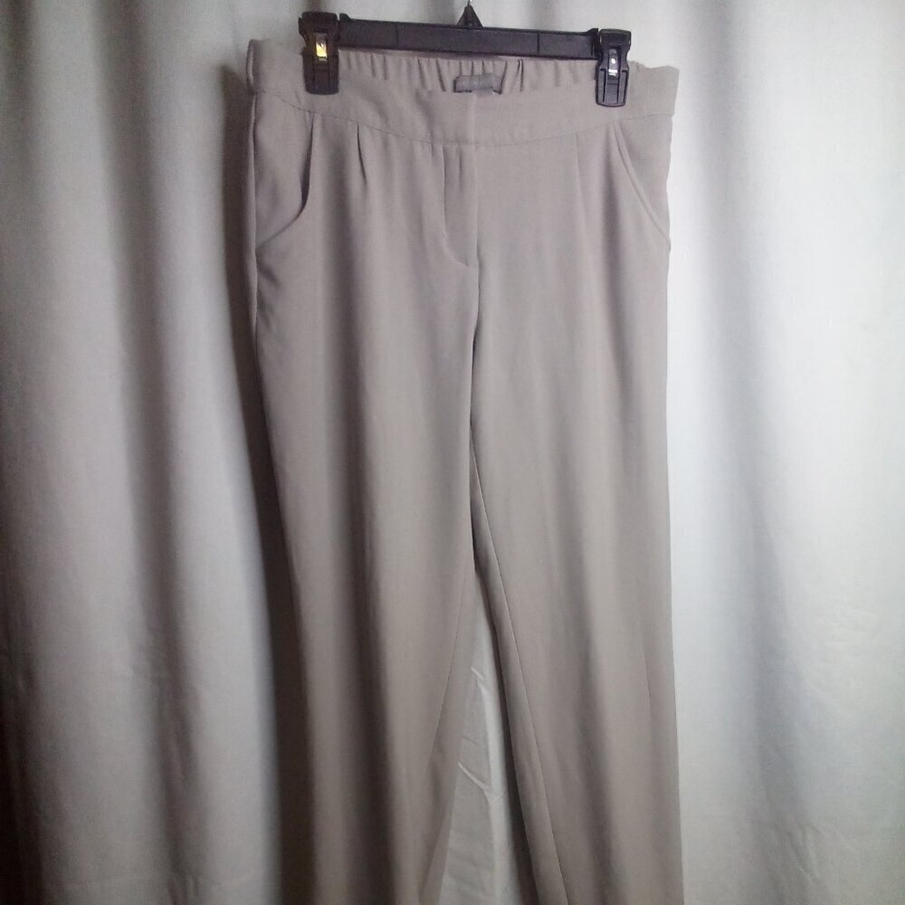 Saint Tropez West Pants M Women Elastic Back Pockets Gray